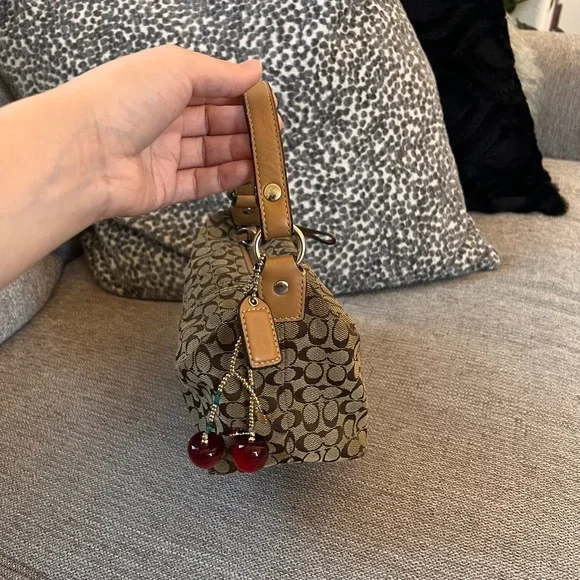 Coach Vintage Mini Signature Monogram Brown Tan Bag - Picture 5 of 9